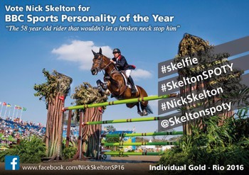 TONIGHT'S THE NIGHT! VOTE NICK SKELTON FOR BBC SPOTY 2016!