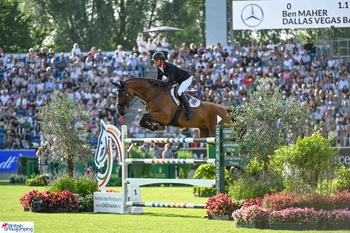 Great Britain’s Team Audevard dig deep to take third place on the podium in the Mercedes-Benz Nations’ Cup at the mighty Aachen 
