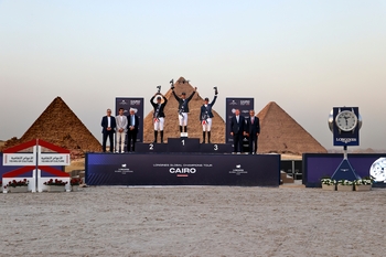 Ben Maher is back in action with Point Break at the historic Longines Global Champions Tour of Cairo Grand Prix