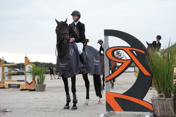 Newlywed Harry Charles returns to competition with a win on a future star