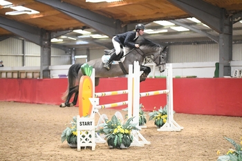 Kieran Taylor lands victory in the SEIB Winter Novice Championship Qualifier on Cocochristy at South View Equestrian Centre’s Winter Classic