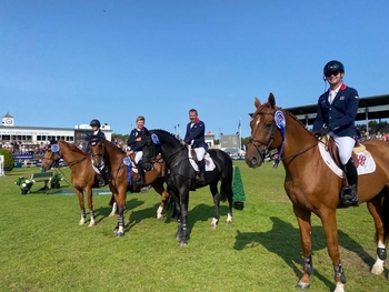    Brilliant Brits fight to take second place in the Longines FEI Jumping Nations Cup of Sweden