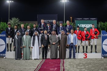 Great Britain’s Team Audevard land a spectacular victory in the CSIO4* Sharjah Nations Cup presented by Longines