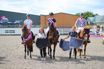 Three riders Share Top Spot in the STX-UK Pony Foxhunter Second Round at Kelsall Hill Equestrian