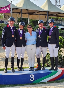 Great Britain’s Team Audevard secure the Bronze medal in the FEI Jumping Veteran European Championships in Italy